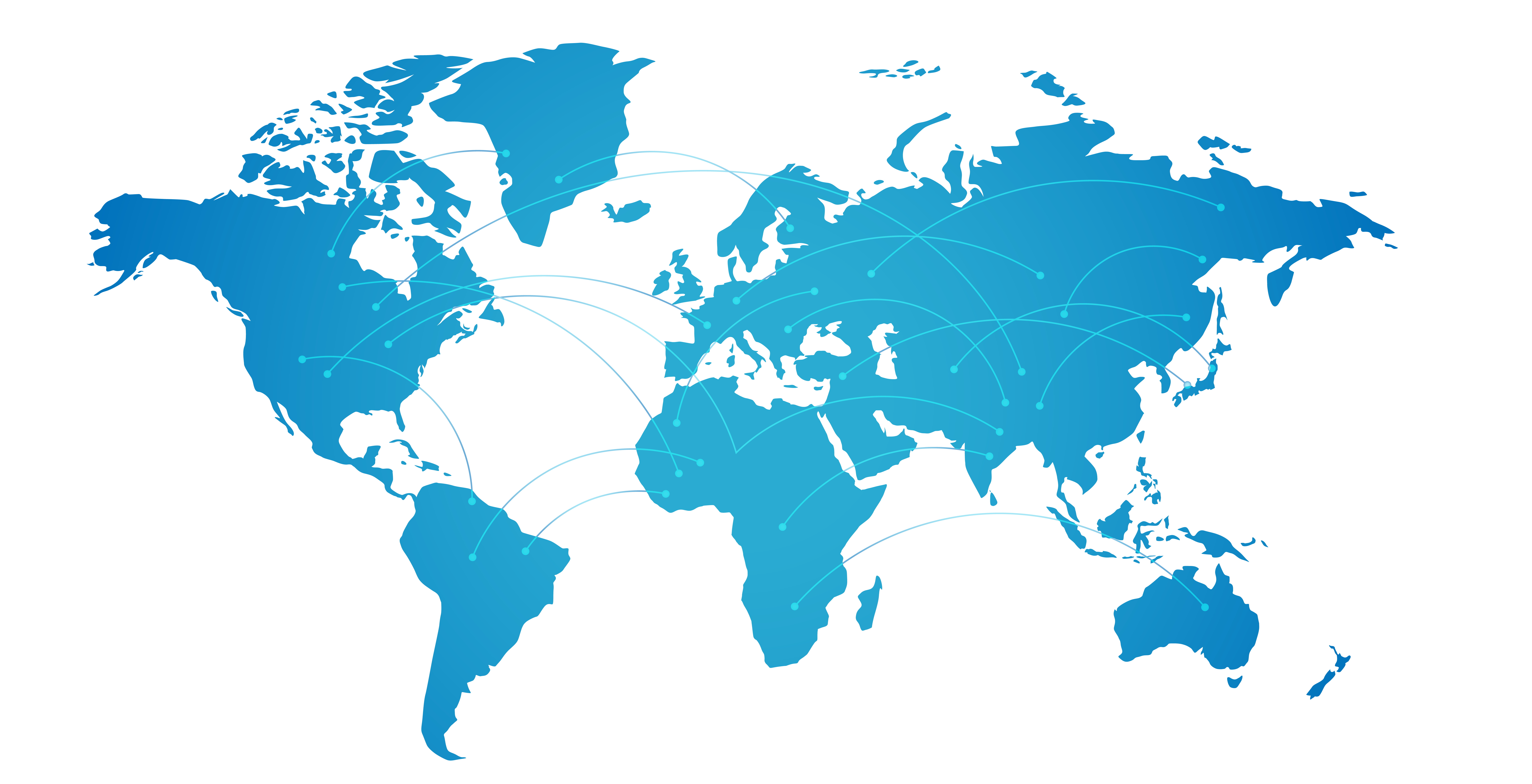 World map showing global language coverage